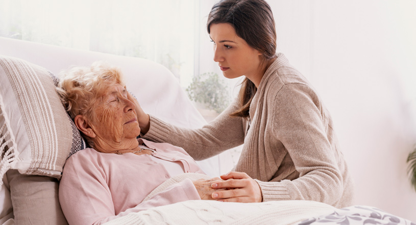caregiver with senior
